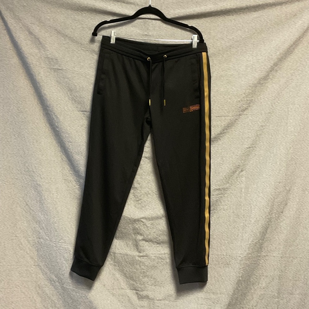 A/X Armani Exchange Black Joggers with Gold Accent
